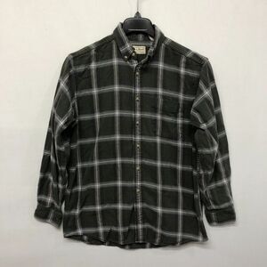 LL Bean Men Long Sleeve Button Down Shirt Top Size Medium Plaid M193 -17